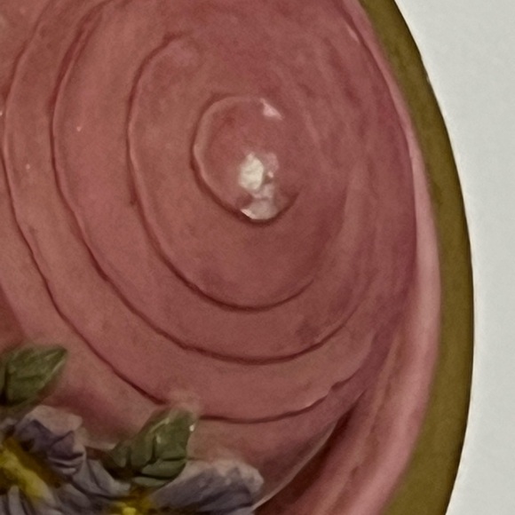 Vintage Dezine 1996 Trinket Box Hat Box With Bow & Flowers With Lid - Picture 5 of 8